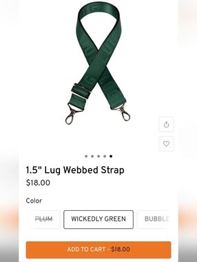 Lug 1.5" Webbed Strap In Wickedly Green